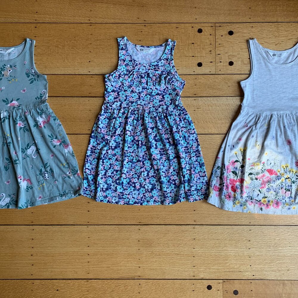 Lot of 3 H&M 4-6Y Sleeveless Dress Bundle